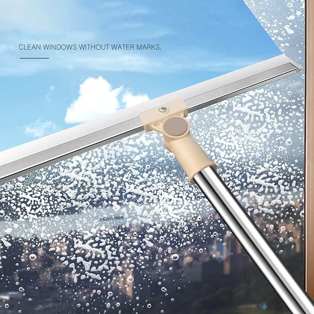 (Bathroom ya Kitchen floor me pani jama ho jata hai?1 swipe me floor bilkul dry – slippery floor khatam)                                                                                                             Floor Squeegee Silicone Blade Long Handle