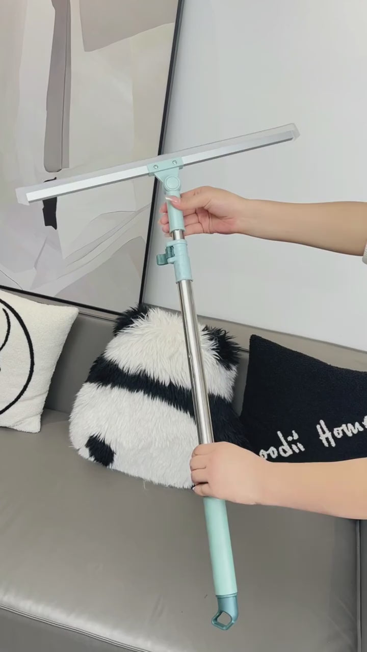 (Bathroom ya Kitchen floor me pani jama ho jata hai?1 swipe me floor bilkul dry – slippery floor khatam)                                                                                                             Floor Squeegee Silicone Blade Long Handle